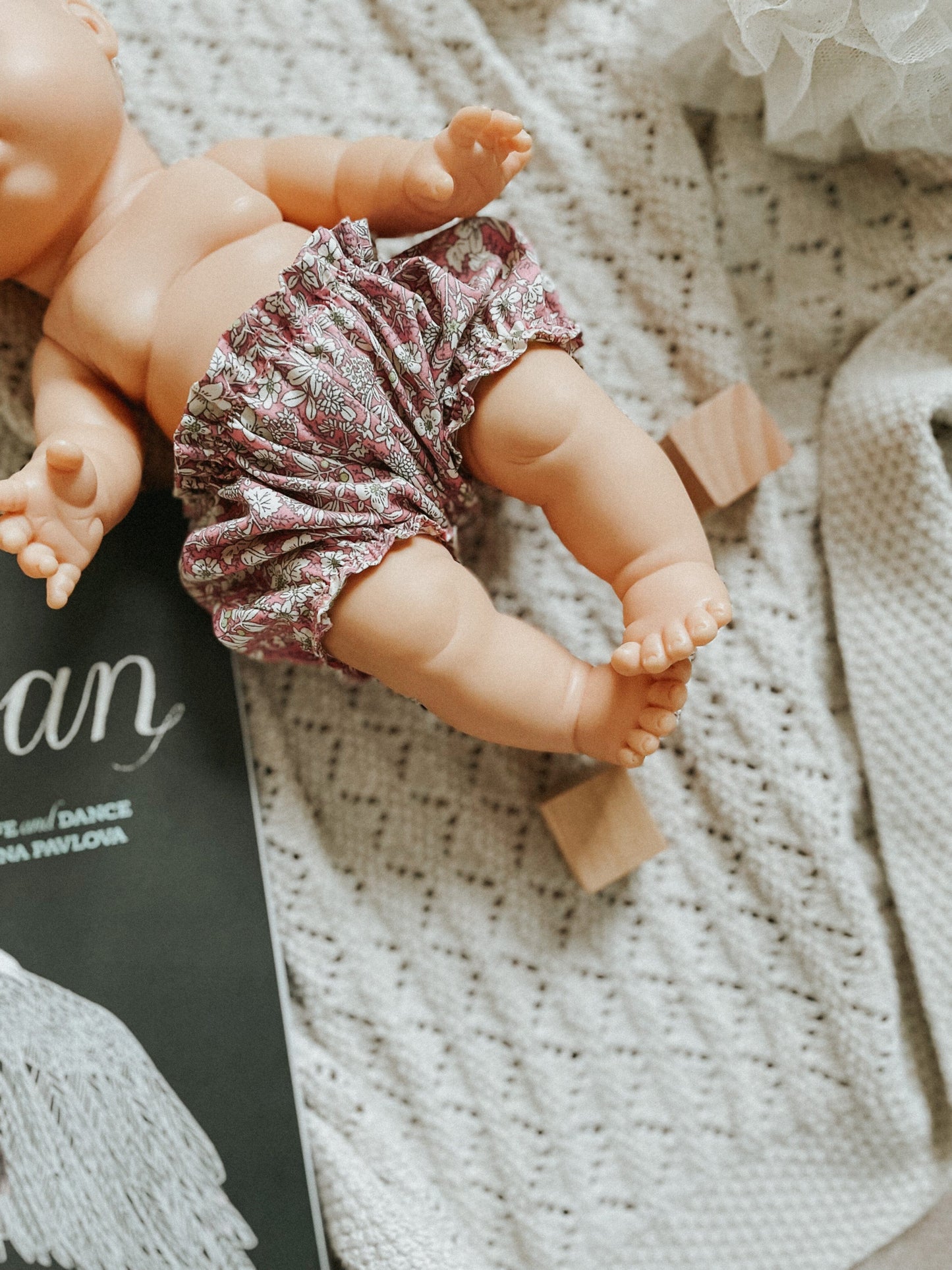 Floral Doll Bloomers for Minikane or Miniland Dolls House of Pyaar 