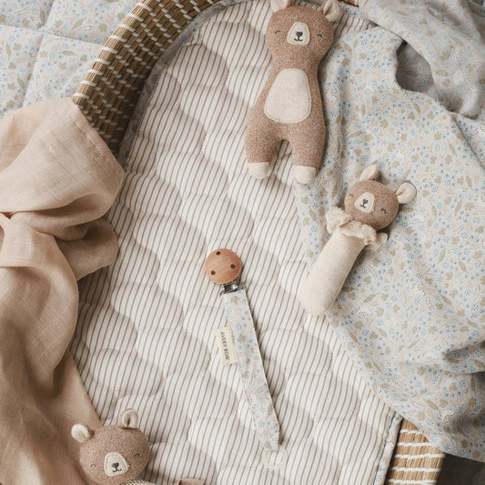 Stuffed Bear Rattle - Organic Baby Rattle - Efie